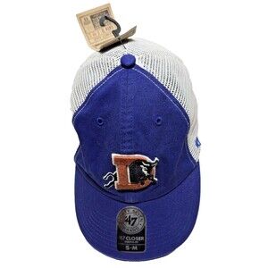 '47 Durham Bulls Hat Mens Royal Blue Mesh Back Trawler Closer Size Small/Medium